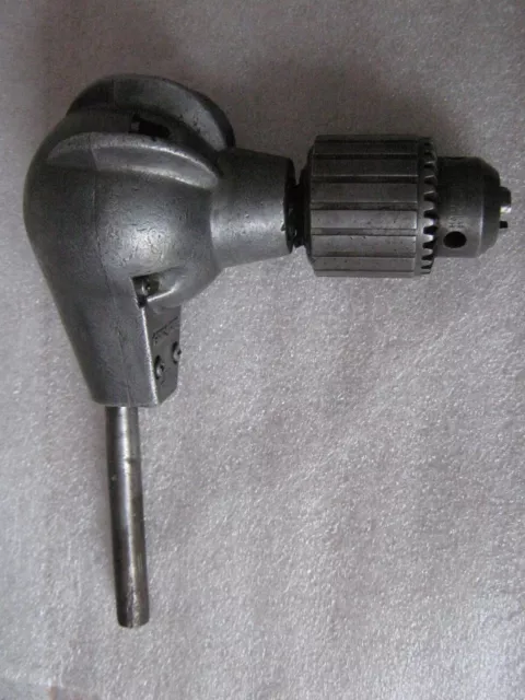 GRIPS RITE RIGHT ANGLE DRILL ATTACHMENT 1/2 Jacobs Chuck 3 3/8 shaft overall 8"