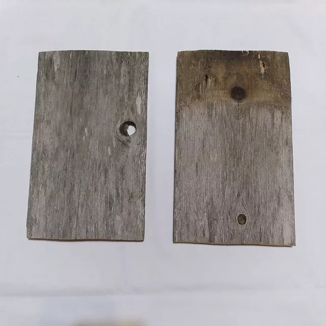 12" Reclaimed Old Fence Wood Planks Crafts Distressed Set Of 2 Boards