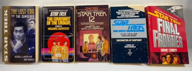 Lot of Various 5 Star Trek Paperback Books The Lost Era, 12, The Next Generation