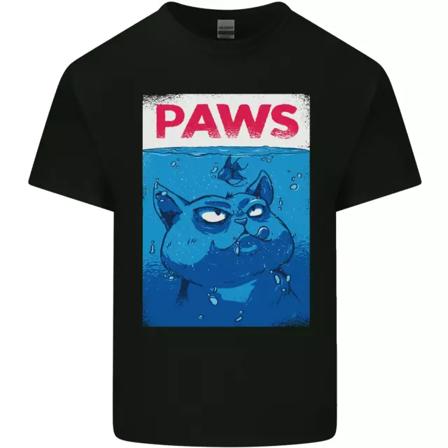 Paws Funny Cat and Goldfish Parody Kids T-Shirt Childrens