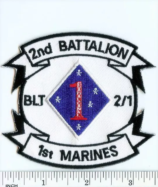 USMC BLT 2/1 oval PATCH 2nd Battalion/1st Marines IRAQ 2d Bn/1st Mar deployed