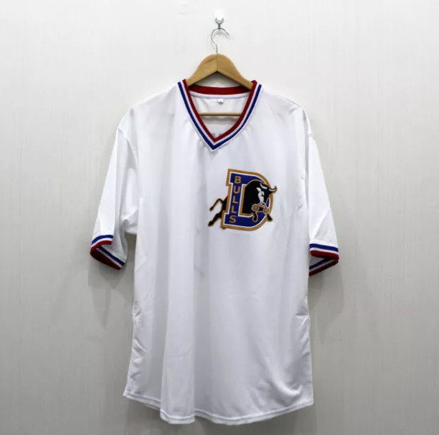 Movie Bull Durham Nuke' LaLoosh 37 Crash Davis 8 Baseball Jersey Sewn Gold Line