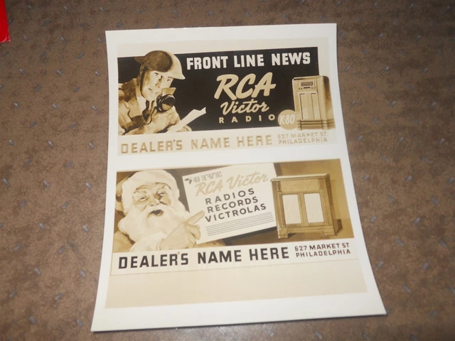 RCA Victor Radio Dealer Ad Photograph circa 1941