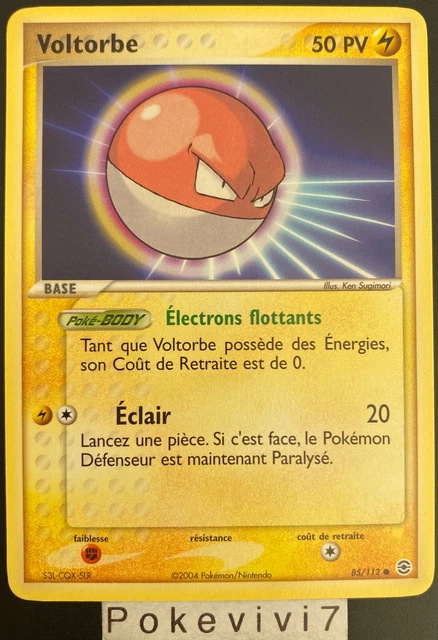 Pokemon Card VOLTORBE 85/112 Block EX Red Fire Green Sheet FR NEW