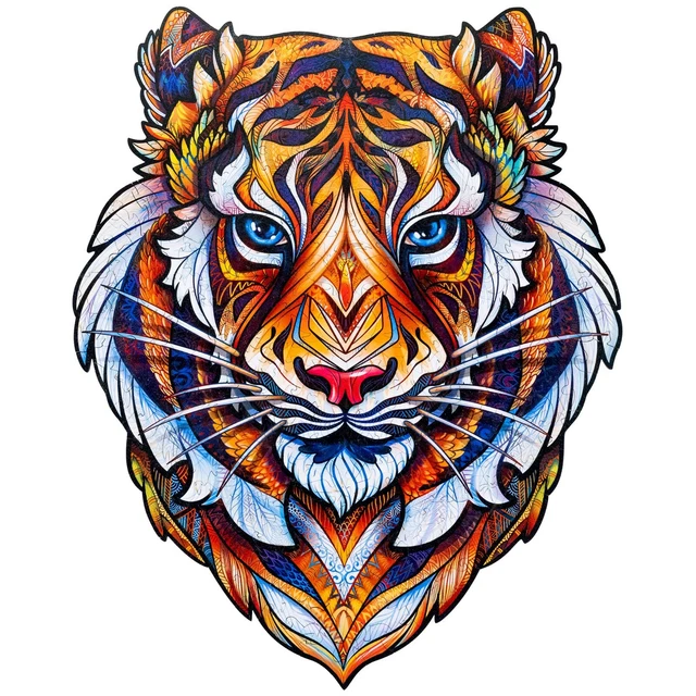 UNIDRAGON Wooden Puzzle Jigsaw, Lovely Tiger, 11.7 x 14.7 in 273 pcs, King Size