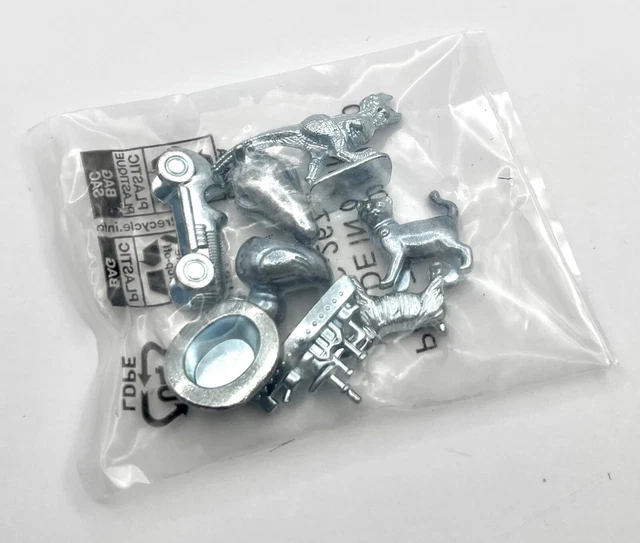 MONOPOLY TREX DINO Duck Pinguin Cat Game Token Movers Complete Set of