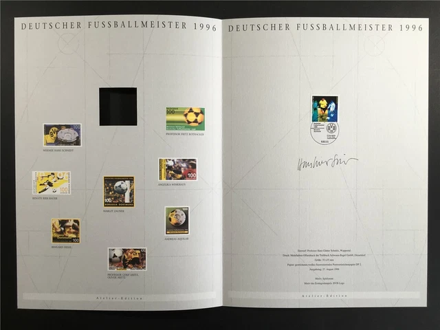 Germany Art-Edition 1996/27 1879 Soccer Bvb Borussia Dortmund Unissued Drafts!!