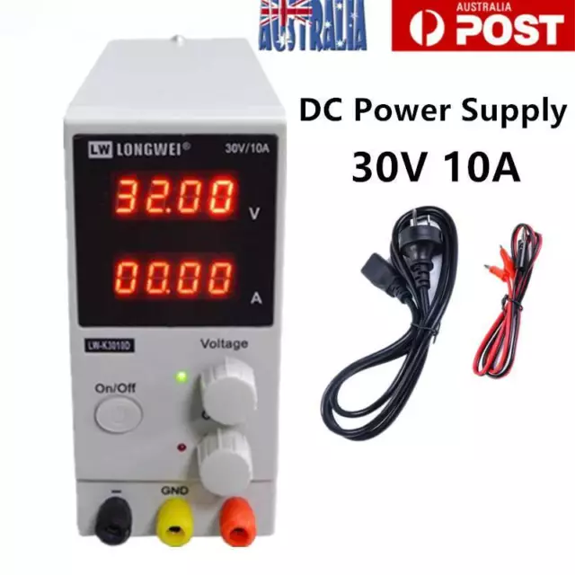 DC Power Supply Variable 30V 10A Adjustable  with 4-Digits LED Power Display