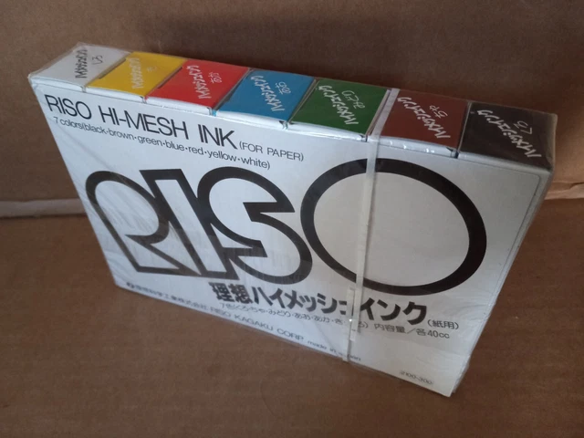 Tinta de malla alta RISO para papel 7 colores tradicionales 40cc NUEVA 2100-300