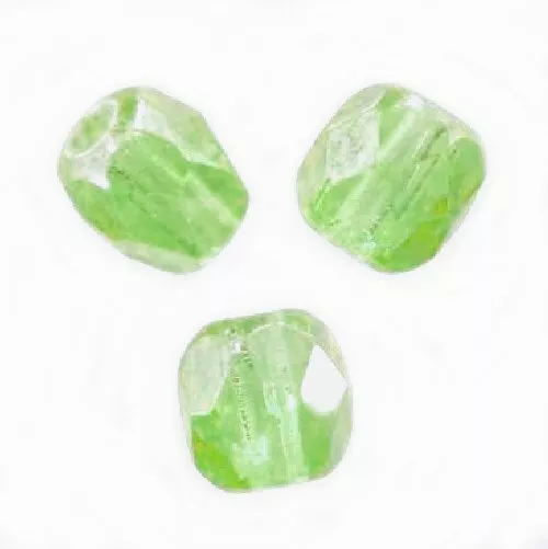 50 Perles Facettes cristal de boheme 4mm - LIGHT MINT CIRE