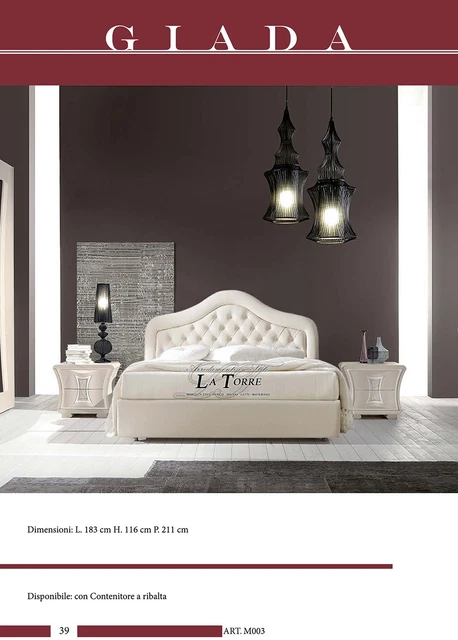 Cama de Matrimonio Diseño Moderno de Ecopiel O Pana Contenedor Jade