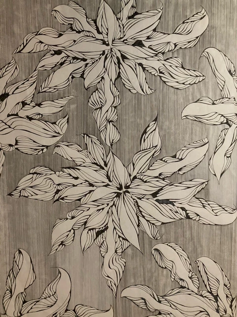Dessin Abstrait Ancien à La Gouache Sur Papier - 1945 - Formes Cercle Et Triangle - À Identifier