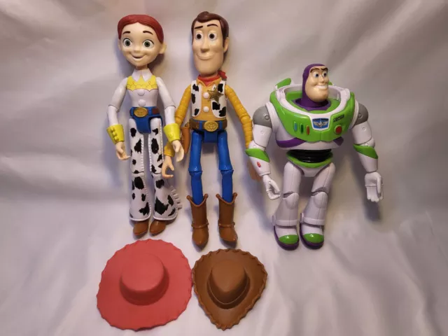 Disney Pixar Toy Story Set Of 3 Figures Buzz Woody & Jessie With Hats