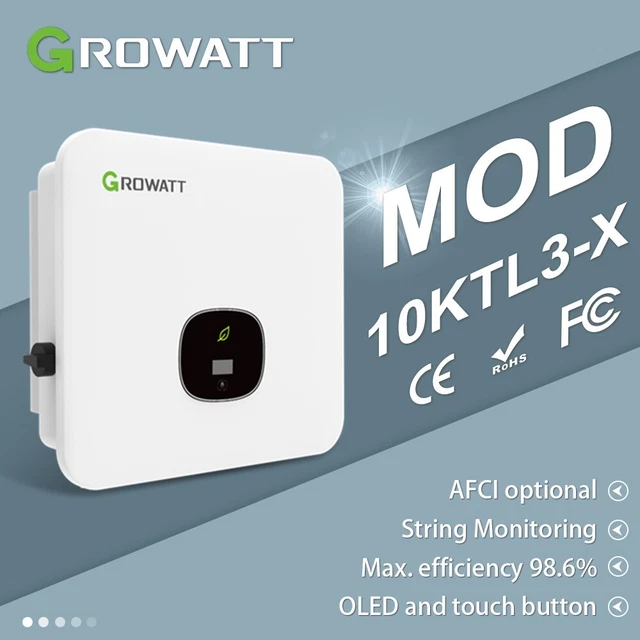 GROWATT INVERTER 10KW 3 Phase Solar Grid Inverter 2 MPPT MOD10KTL3-X ...