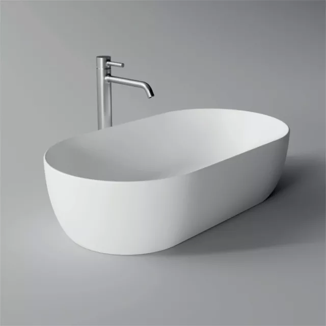 Lavabo d'appoggio ovale 70×38 Alice Ceramica Serie Unica