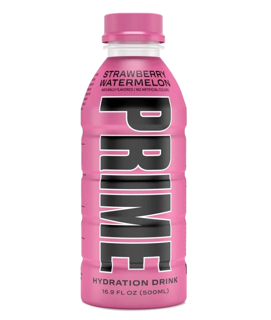PRIME HYDRATION ENERGY Drink Cans Strawberry & Watermelon Flavour 🇬🇧 IN