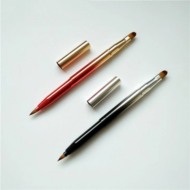 3 pz Spazzola Applicatore Rossetto Trucco Lucido Telescopico Flessibile