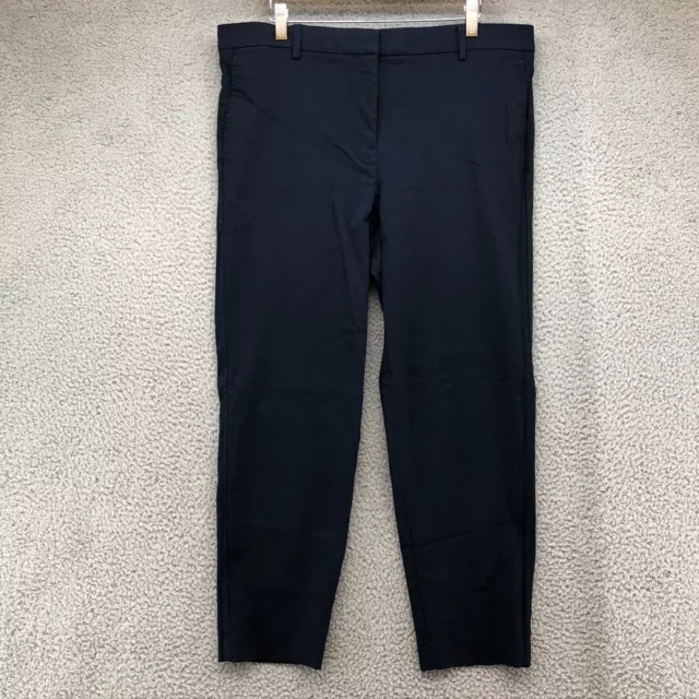 J Jill Refined Woven Trouser Pants Womens 16 Blue Tapered Leg High Rise Casual