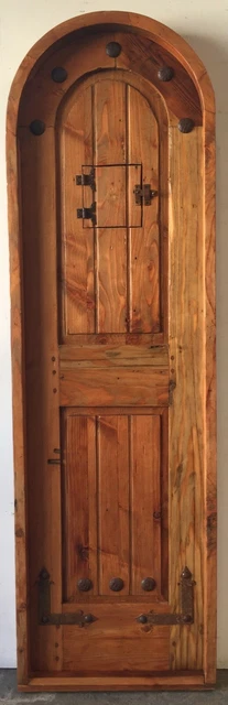 Rustic reclaimed lumber arched top PANTRY DOOR 23 X 80 4" jamb or U choose size 2