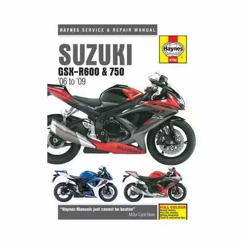 Haynes Manual Suzuki GSXR600 K6-K9 06-09, GSXR750 K6-K9 06-09