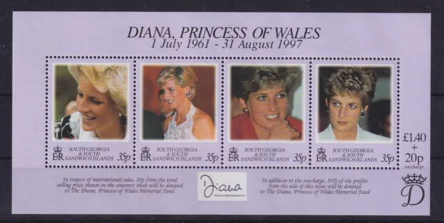 Südgeorgien und Süd-Sandwich-Inseln 1998 Prinzessin Diana Mi-Nr. Block 7 **