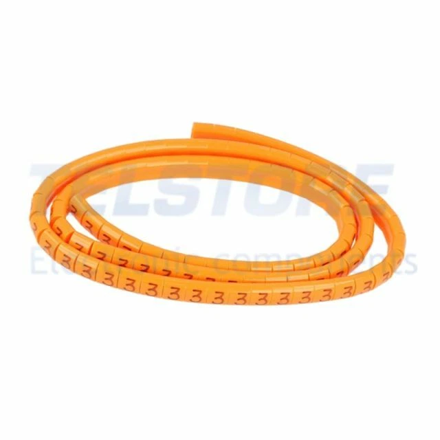 1Confezione  Segna cavi per cavi e fili Simbolo dell'etichetta 3 H 3mm  .