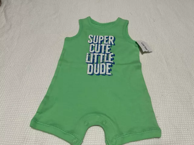 carters baby boy knit sleeveless Size 3 M Short Outfit