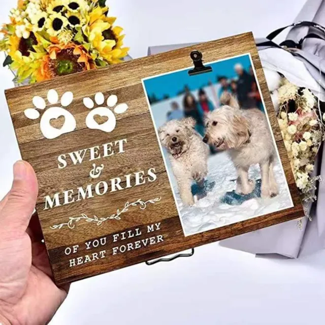 Marco de fotos de mascotas único significativo para mantener memoria marco de imagen con pantalla