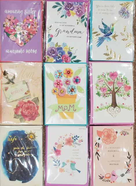 Papyrus Greeting Cards Mothers day Assorted Lot of 21 count - Retail $160 - New