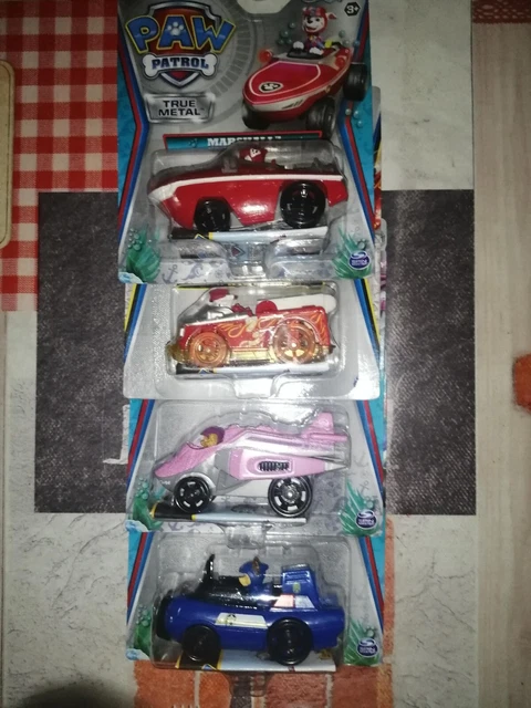lot de 4 Mini vehicule + Figurine La Pat'Patrouille True Metal Sea Patrol