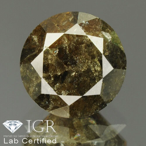 1.27 cts. CERTIFIED Round Brilliant Dark Gray Color Loose Natural Diamond 25277
