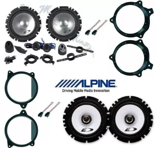 Alpine SXE-1750S SXE-1725S Set 6 Haut Parleur Peugeot 207 Conn / Brkt Ant / Ha