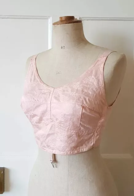Reggiseno M&S Rosa Anni '40 San Michele Corsetto Corsetto Raro Etichetta Pre 1951