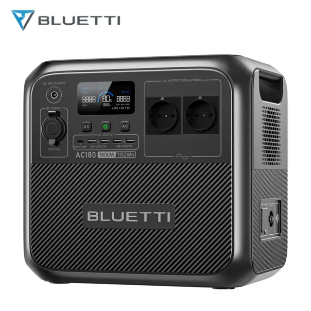 Bluetti 1800W 1152Wh Générateur Ac180 Lifepo4 Gare Électrique Solaire