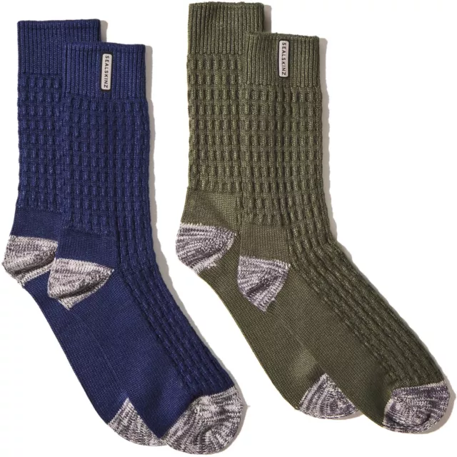 Calcetines gofres unisex de bambú de longitud media Sealskinz Wroxham