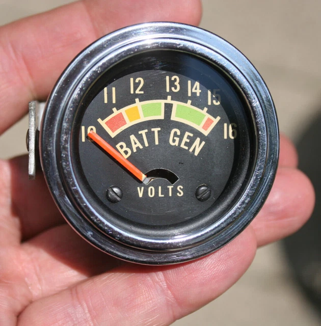STEWART WARNER VINTAGE Volt Voltmeter 2 1/16" Gauge w/ Calibration