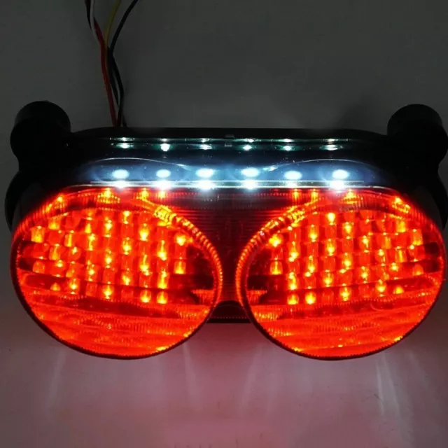 Fumo LED Fanale posteriore freno Indicatore di direzione Moto per Kawasaki ZX900 2