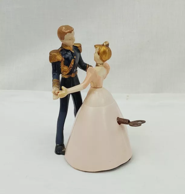 Vintage Wells Brimtoy Cinderella And Prince Charming Clockwork Toy