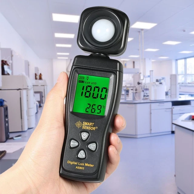 Vero RMS luxmetro alta precisione fotometro contatore luce digitale 200K LUX