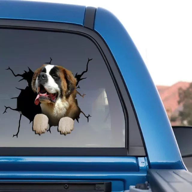 Saint Bernard Sticker St Bernard Decal Meme Weatherproof Race Decals For Mom