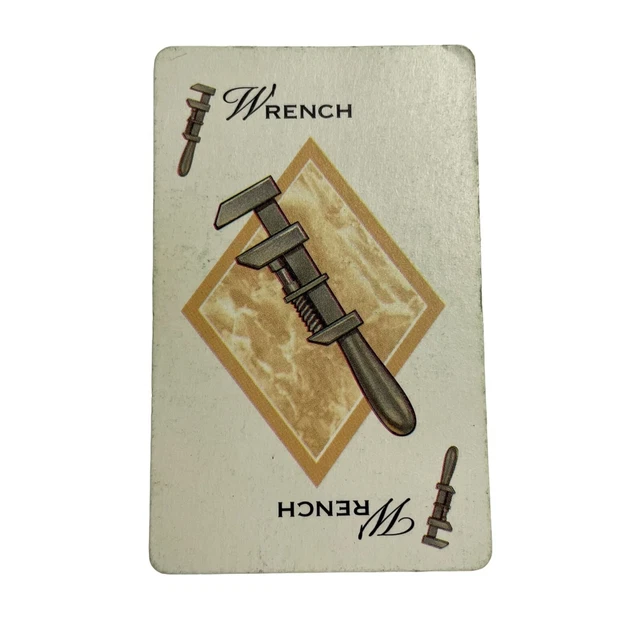 VINTAGE 1998 CLUE Weapon Card Wrench Replacement Game Piece u 7.29