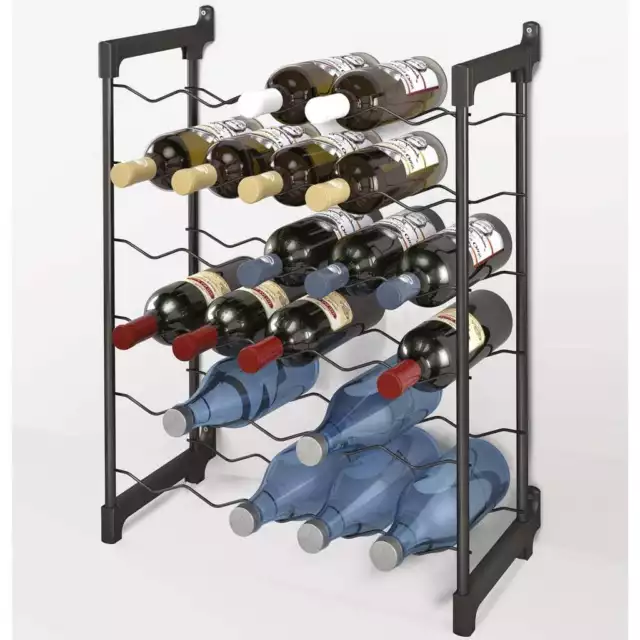 Metaltex Rastrelliera per 30 Bottiglie Portabottiglie Cantinetta Vino Scaffale M