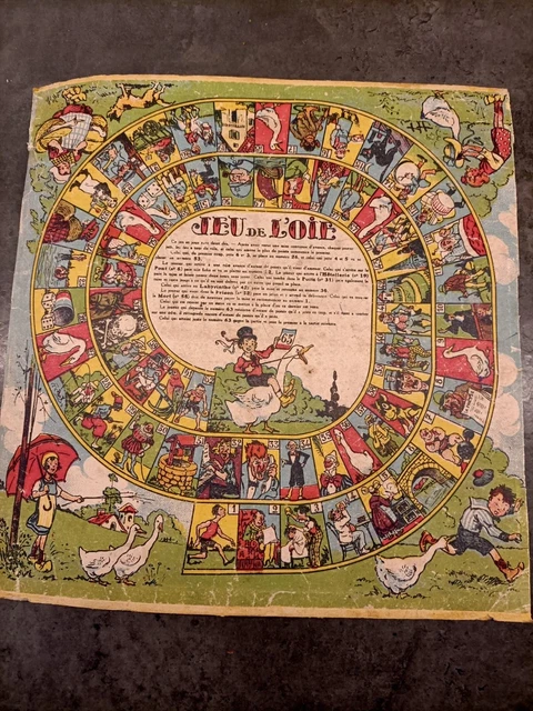 Ancien Jeu De L'oie JFL Paris Avec Damier Au Verso - Occasion - En Bois