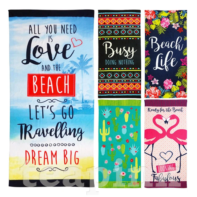 Large Beach Towel Bath Sports Swimming Travel Gym Camping Holiday Summer Towels