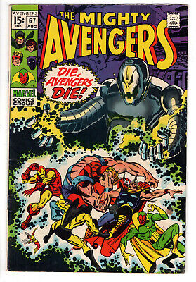 Avengers #67 (1969) - Grade 6.0 - Ultron 1St Cover Appearance -  Sal Buscema!