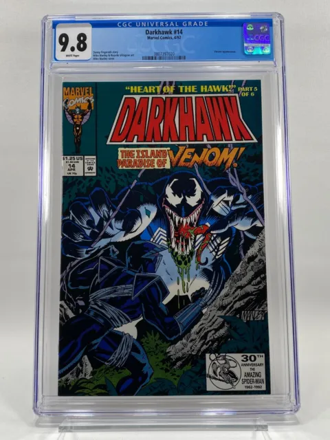 Darkhawk #14 (Apr 1992, Marvel) Cgc 9.8 Venom Appearance (020)