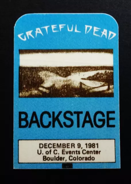 Grateful Dead Backstage Pass CU Boulder Colorado CO 1981 12/9/81 Dave's Picks 20