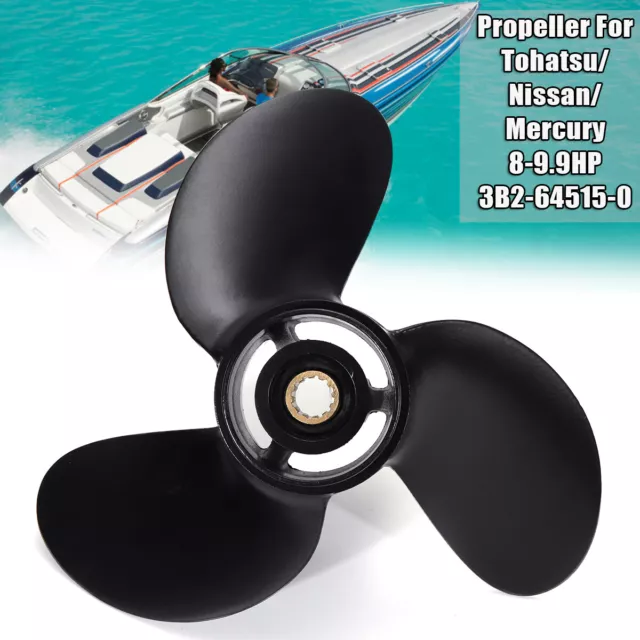 8.5 x 7.5 Aluminum Marine Boat Outboard Propeller For Tohatsu Mercury 8-9.8HP