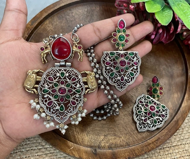 Indian Jewelry New Bollywood Bridal Style Pendent Necklace Fashion Set MA 403