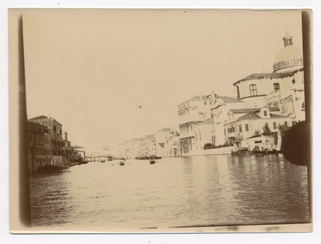 E999 Photographie Originale Venise Italie Le Grand canal Vers 1900